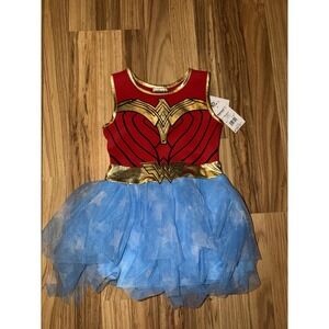 NEW Wonder Woman 1984 Girls Dress Costume Blue Red Size 4/5 XS Halloween